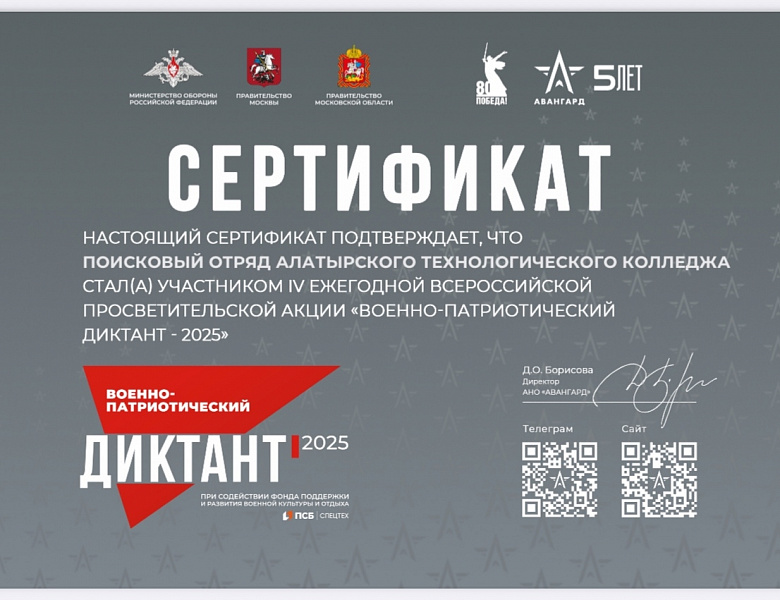 Военно‑патриотический диктант 
