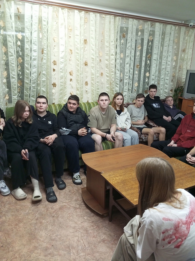 Вечер героизма в общежитии колледжа